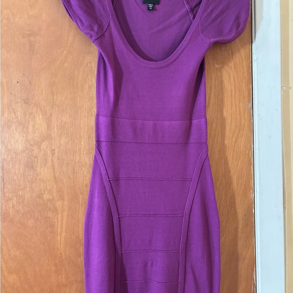 2B Bebe Elegant Purple Mini Dress